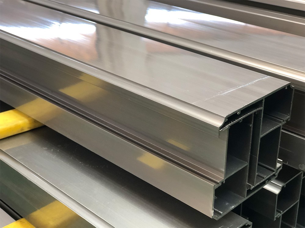 product-1-1 Anodized Champagne aluminium color matte anopdized sand blasting 6063 alloy extrusion profiles2