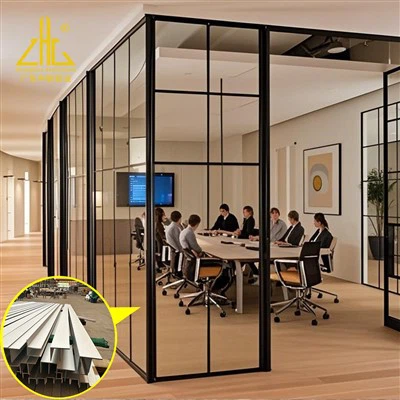 Customizable Minimalist Office Aluminum Partition Profiles