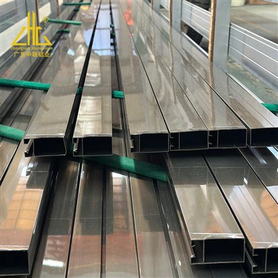 Electrophoretic Satin Champagne Aluminum Profiles For Doors & Windows