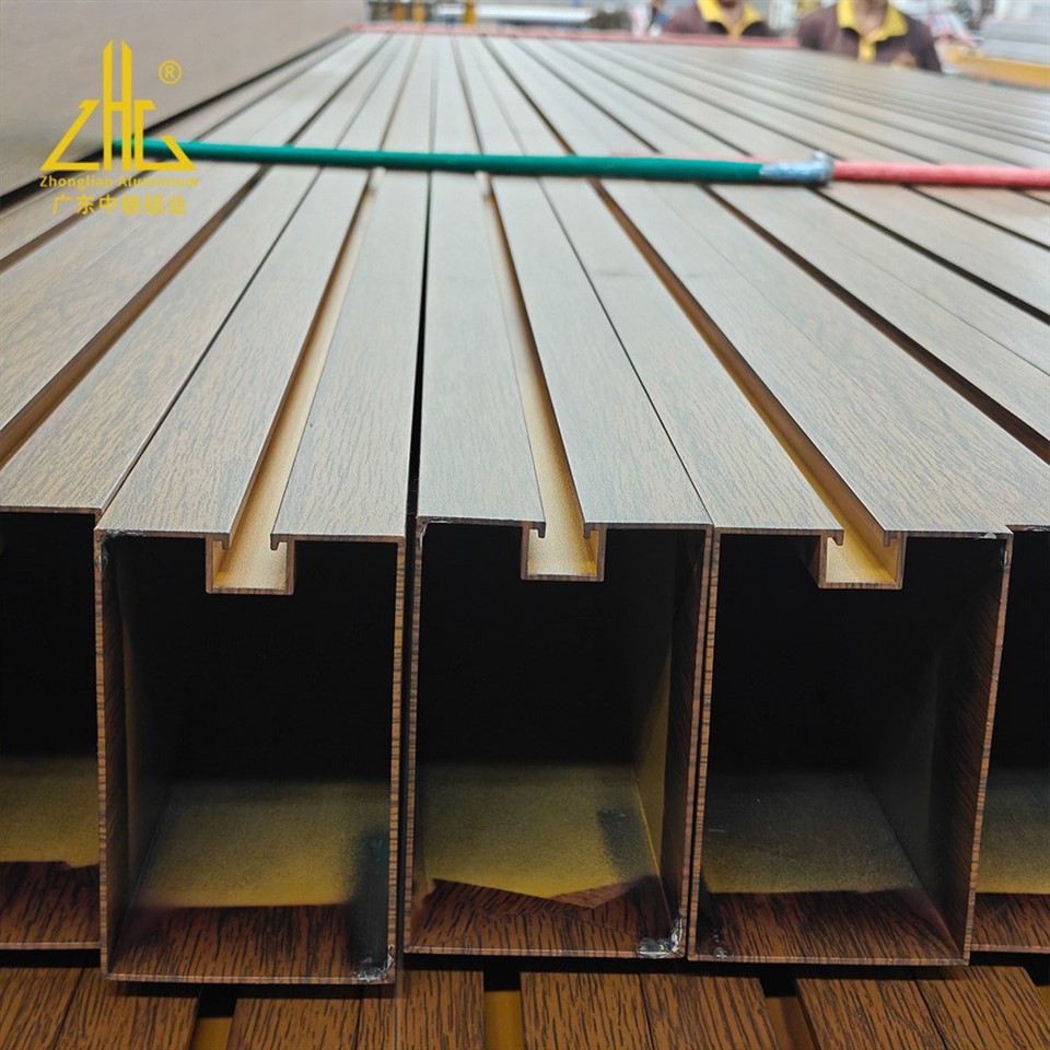 Wood Grain Aluminium Strip Ceiling (1)