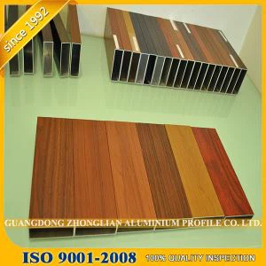 Wood Grain Aluminium Extrusion Profile for Furnitures Decoration