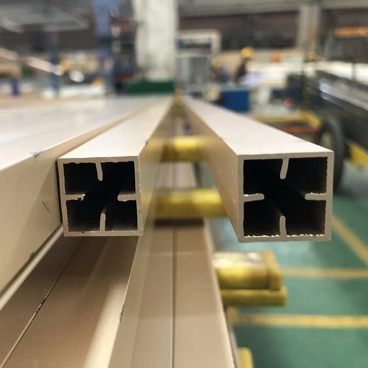 Powder Coating Golden 10mm Aluminum Extrusion