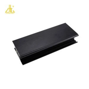 Anodized Brushed Black Extruded Frame Profile