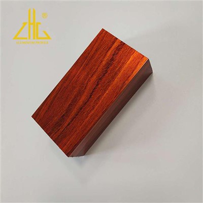 Alu squ tube In Wood Grain Painting
